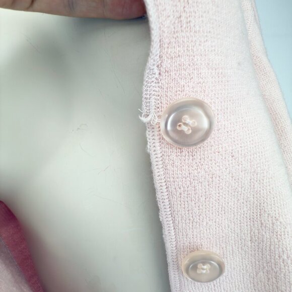 STEPHANIE PHILLIPS Lazy Luxury 100% Merino Wool Soft Pink Boxy Cardigan sz 8 - Picture 10 of 11